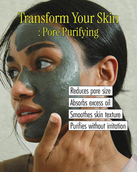 BRMUD Relief Mud Mask being rinsed off