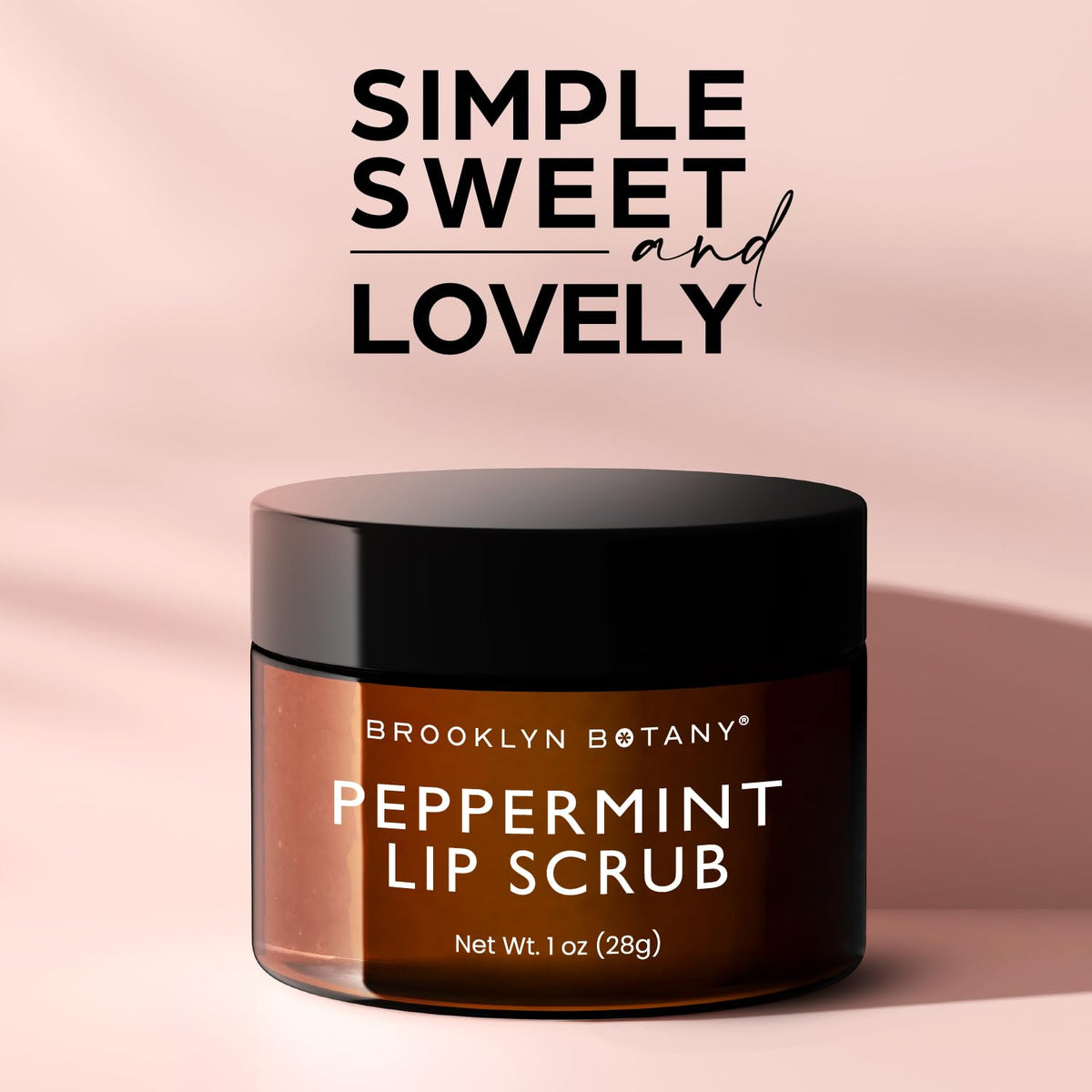 Brooklyn Botany Lip Scrub Exfoliator 1 oz in a beauty routine setting