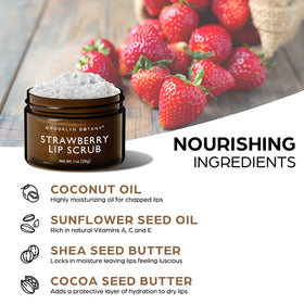 Brooklyn Botany Lip Scrub Exfoliator 1 oz ingredients list