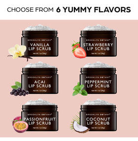 Brooklyn Botany Lip Scrub Exfoliator 1 oz on a vanity