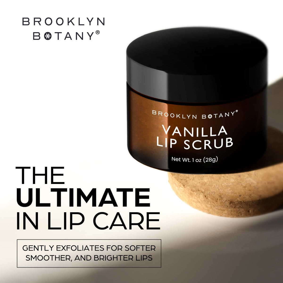 Brooklyn Botany Lip Scrub Exfoliator Vanilla 1 oz with ingredients