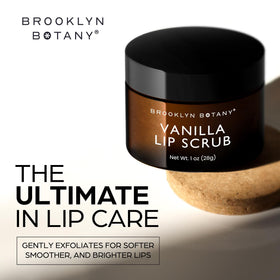 Brooklyn Botany Lip Scrub Exfoliator Vanilla 1 oz with ingredients