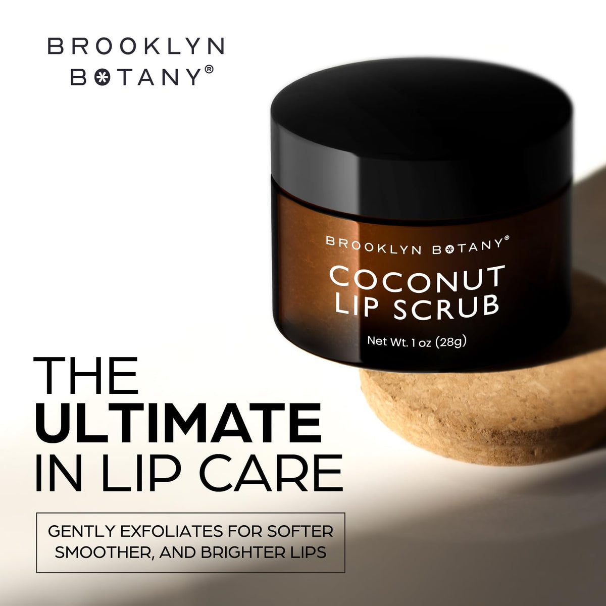 Brooklyn Botany Lip Scrub on a wooden surface