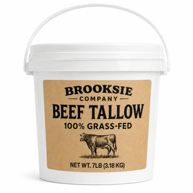 Brooksie Naturals Beef Tallow 7 lb bulk pail front view