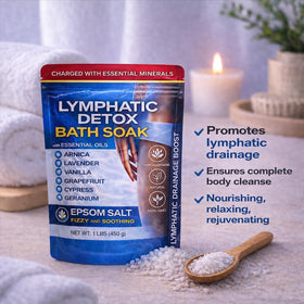 Bruizex bath salts in a relaxing bath setting
