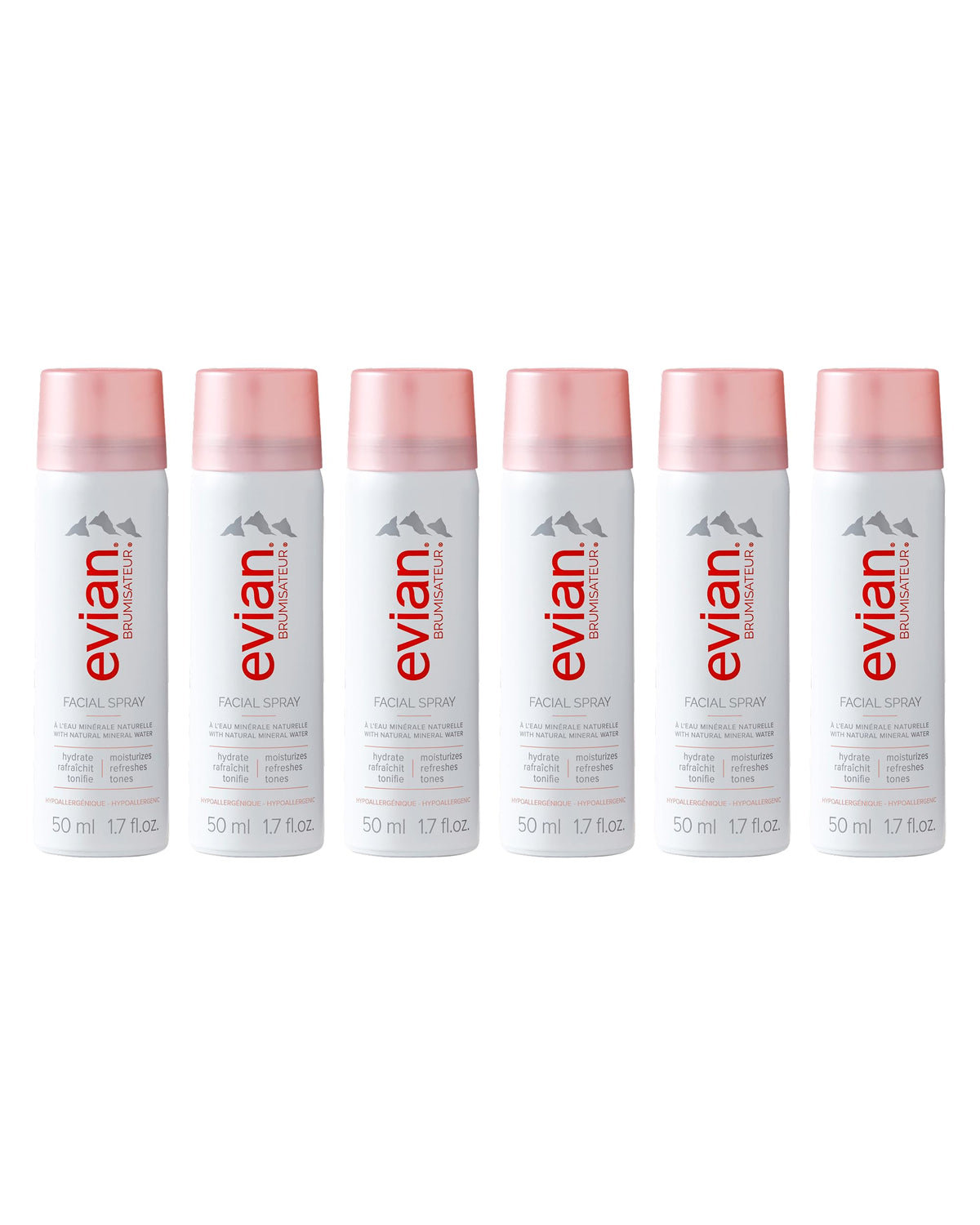 BRUMISATEUR Evian Facial Spray 1.7 oz travel pack front view