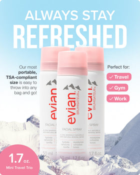 BRUMISATEUR Evian Facial Spray 1.7 oz with mist nozzle