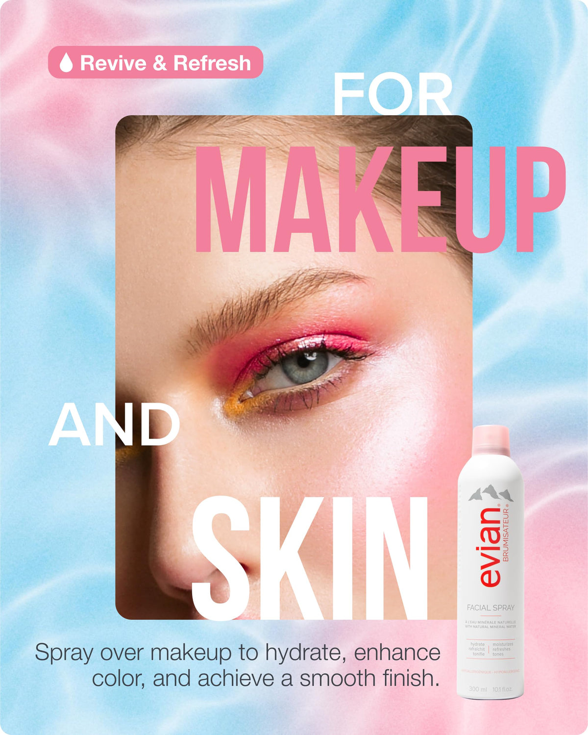 BRUMISATEUR Evian Facial Spray 10.1 oz in hand