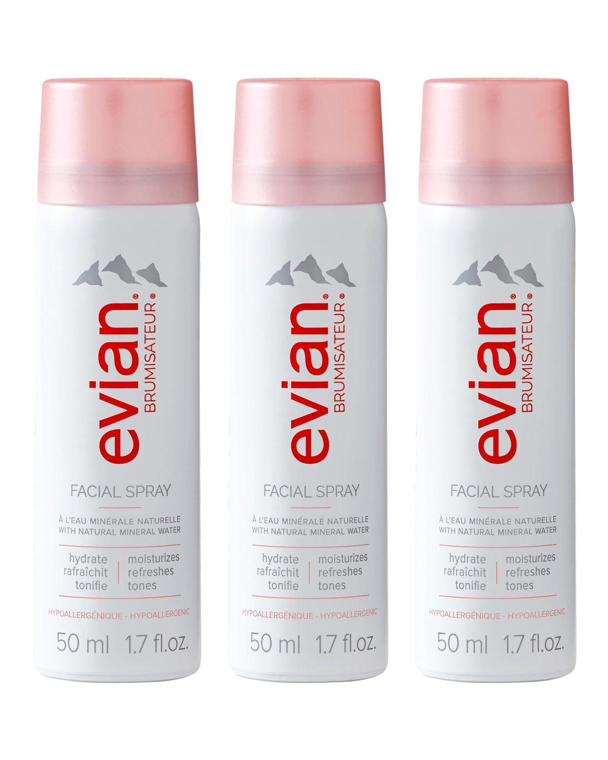 BRUMISATEUR Evian Facial Spray Travel Trio 1.7 oz front view