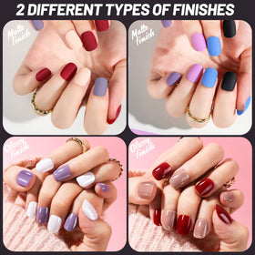 Brush-on nail glue included in Teenitor press on nails kit