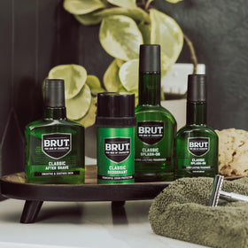 Brut Splash-On Original Fragrance application on skin