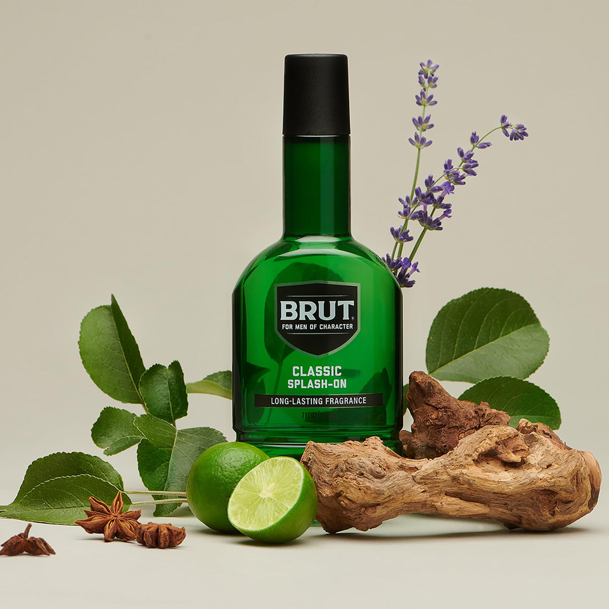 Brut Splash-On Original Fragrance bottle with cap