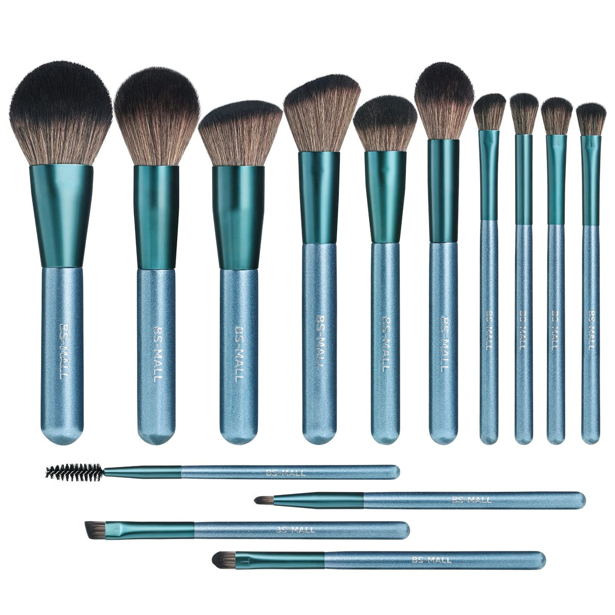 BS-MALL 14 Pcs Makeup Brushes Set with travel case front view