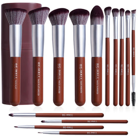 BS-MALL 14-piece makeup brush set in stylish case