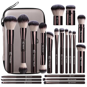 BS-MALL 20PCS Makeup Brush Set with travel case front view