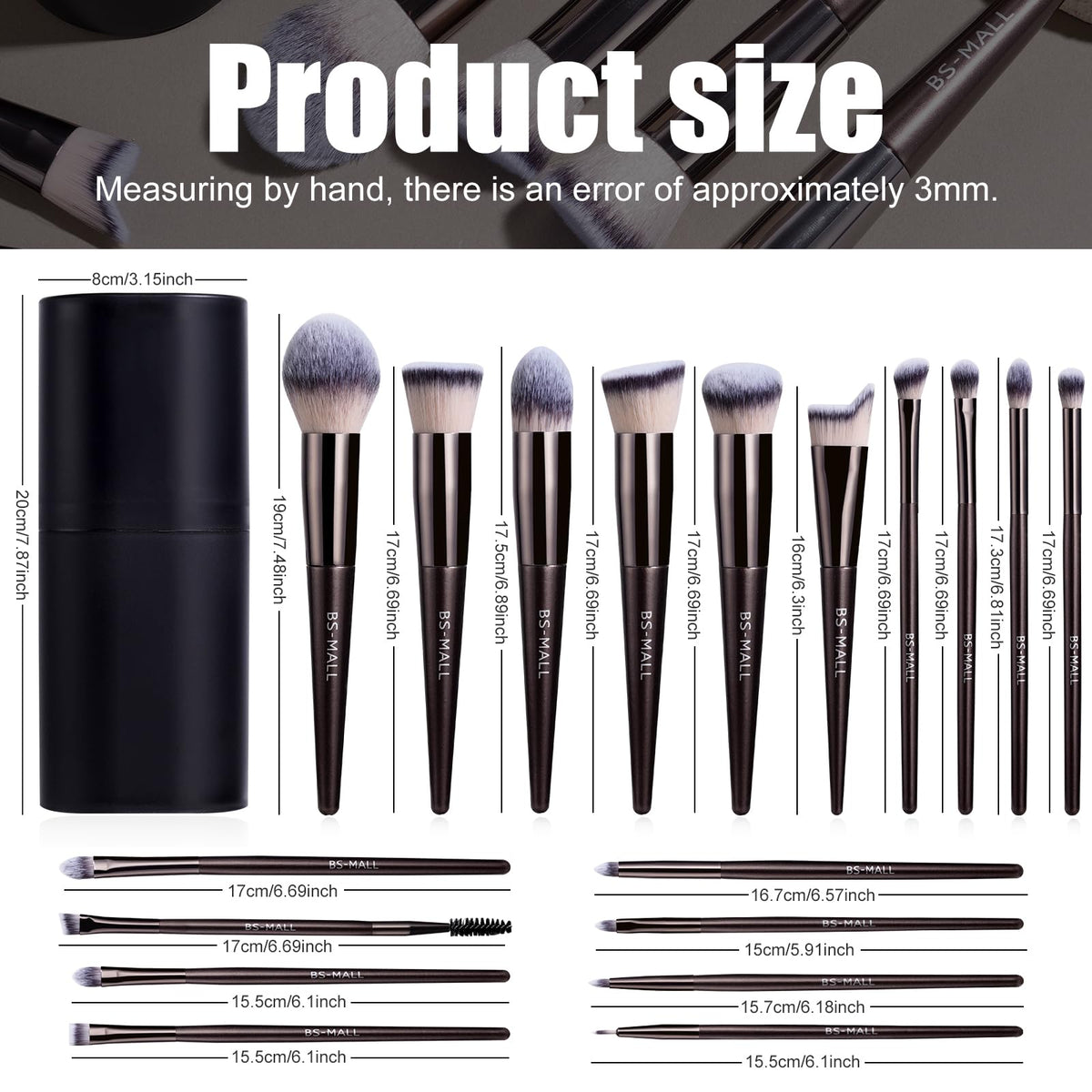 BS-MALL blush brush with ergonomic handle