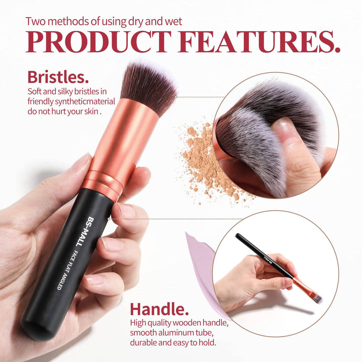 BS-MALL contour brush from the 14-piece makeup brushes set