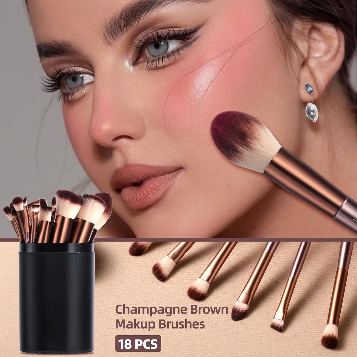 BS-MALL ergonomic handle makeup brushes for precision