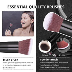 BS-MALL eyeshadow brushes in Rose Gold