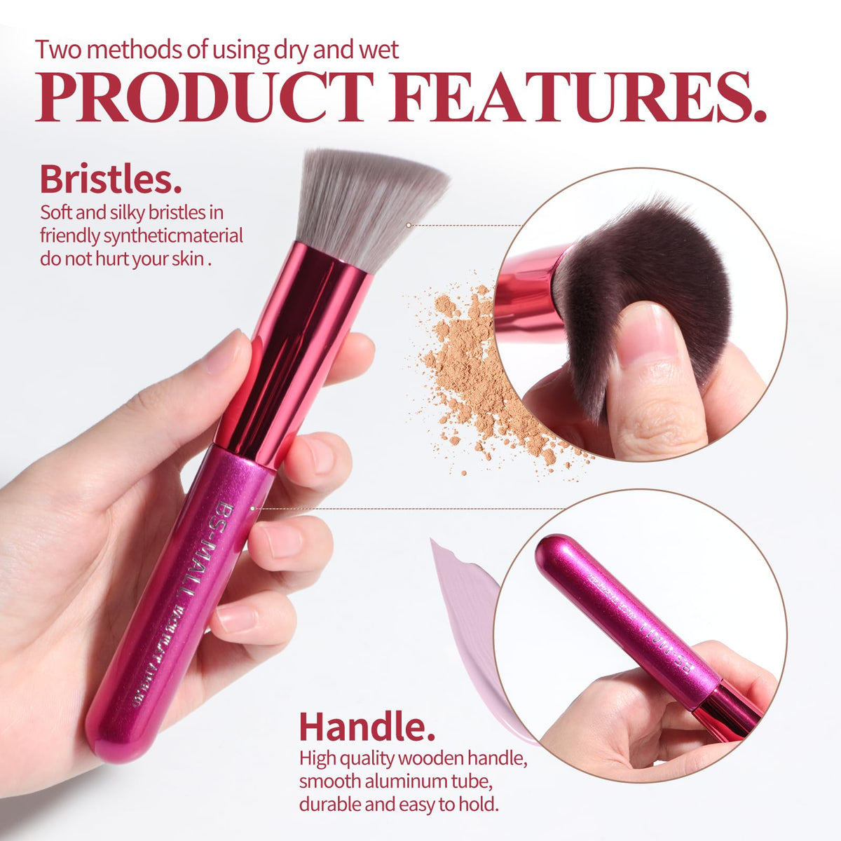BS-MALL kabuki brush blending powder for smooth finish