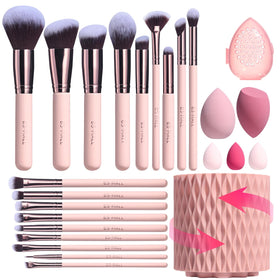 BS-MALL Makeup Brush Set 18 pieces with rotating holder