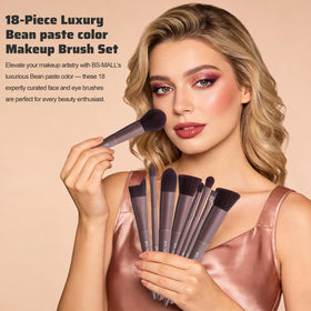 BS-MALL makeup brush set neatly organized in travel case