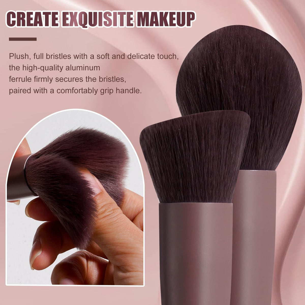 BS-MALL makeup brush set showing ergonomic handles