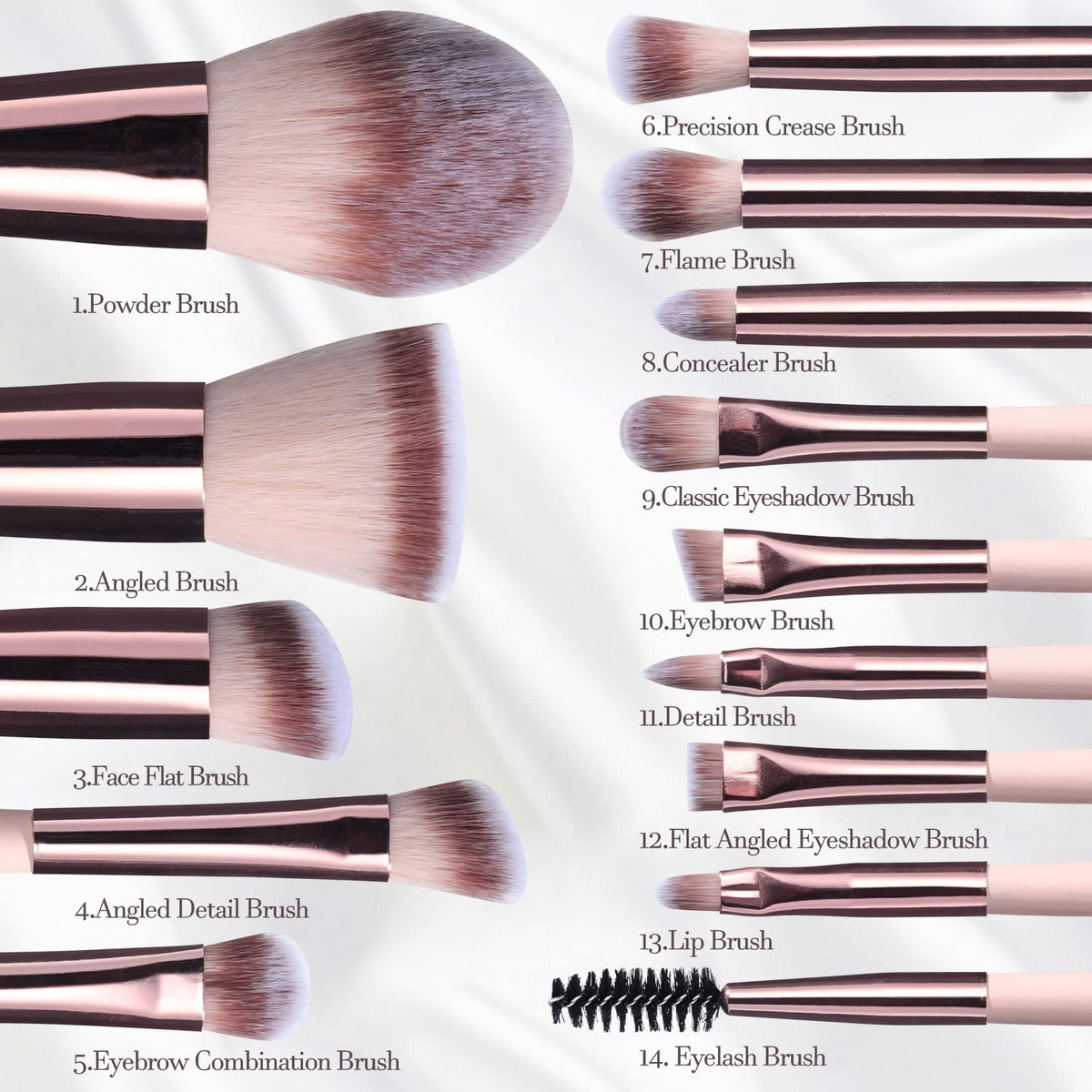 BS-MALL Makeup Brush Set with LED light on a vanity