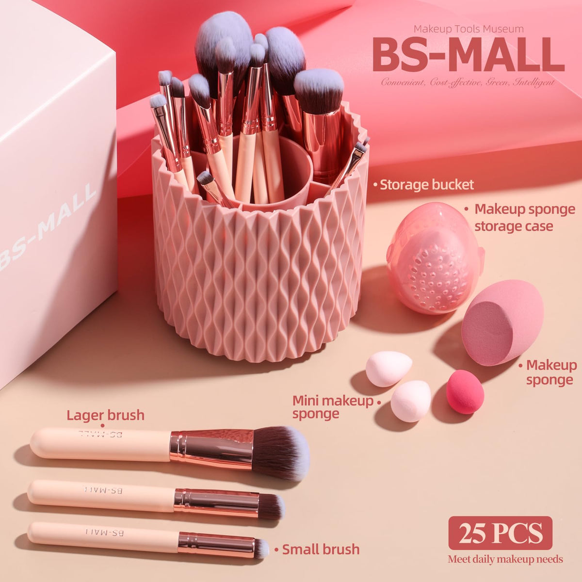 BS-MALL Makeup Brush Set with synthetic bristles