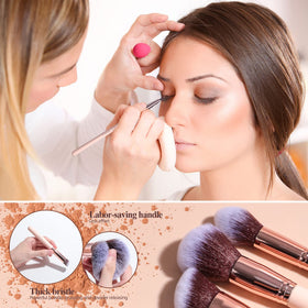 BS-MALL makeup brushes and sponges on dressing table