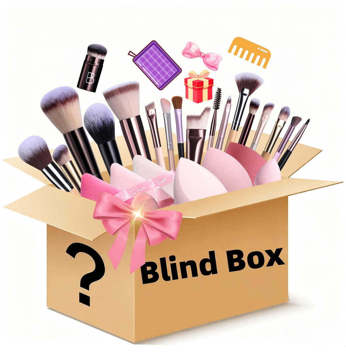 BS-MALL Makeup Brushes & Beauty Tools Assortment Box front view