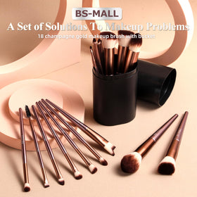 BS-MALL makeup brushes displayed on vanity table