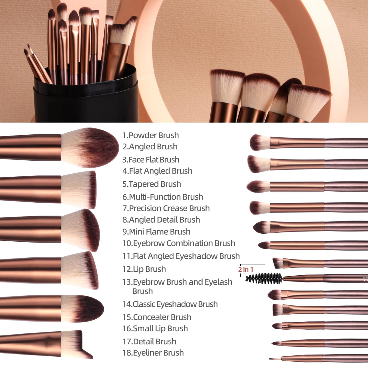 BS-MALL makeup brushes including foundation and concealer brushes