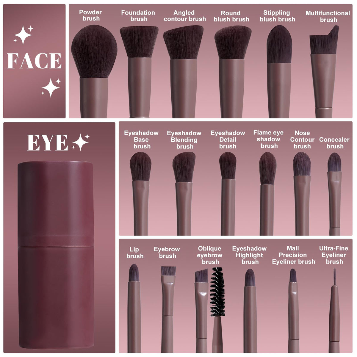 BS-MALL makeup brushes including foundation and concealer brushes