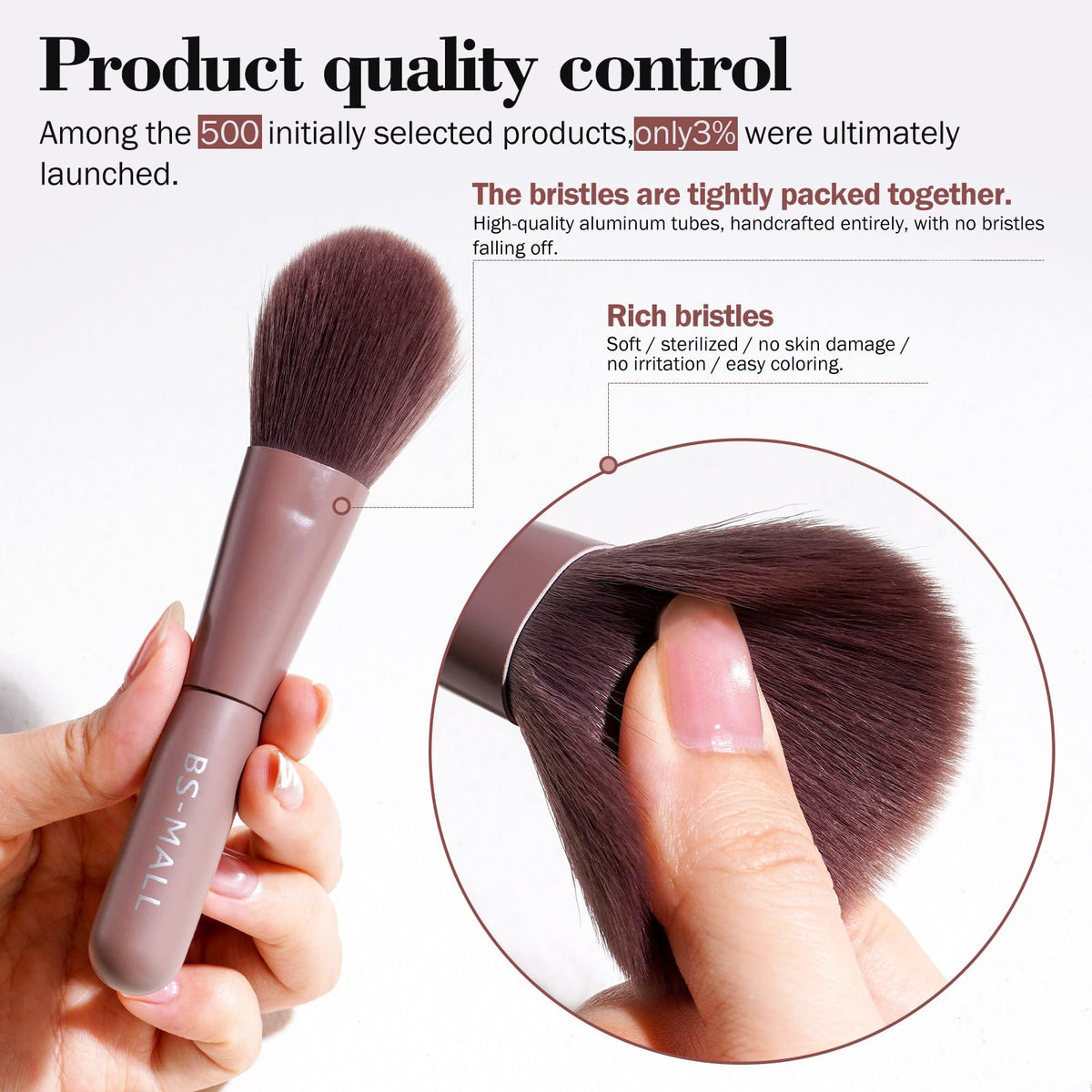 BS-MALL makeup brushes set displayed in travel case