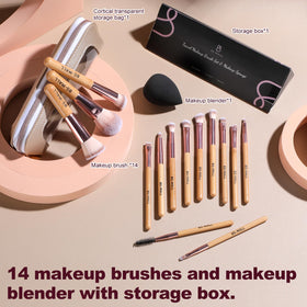 BS-MALL makeup brushes set including foundation and eye shadow brushes