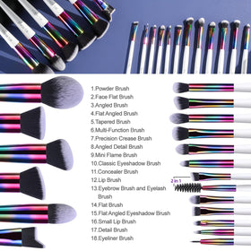 BS-MALL makeup brushes set organized in travel case