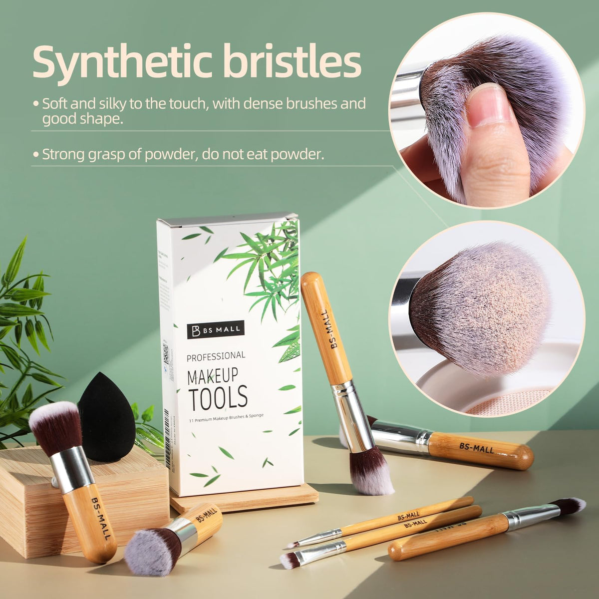 BS-MALL makeup brushes with a focus on the foundation brush