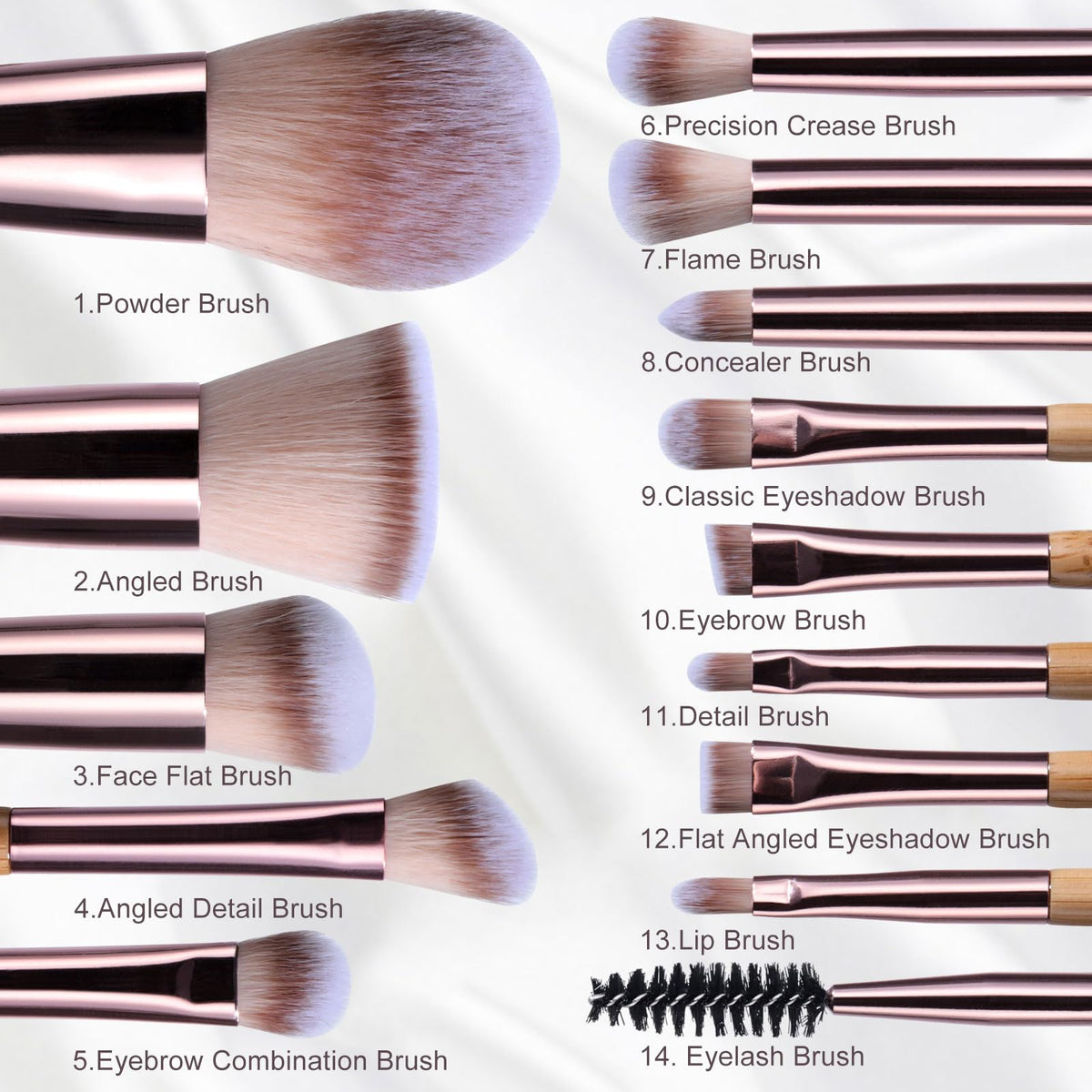 BS-MALL makeup brushes with ergonomic handles