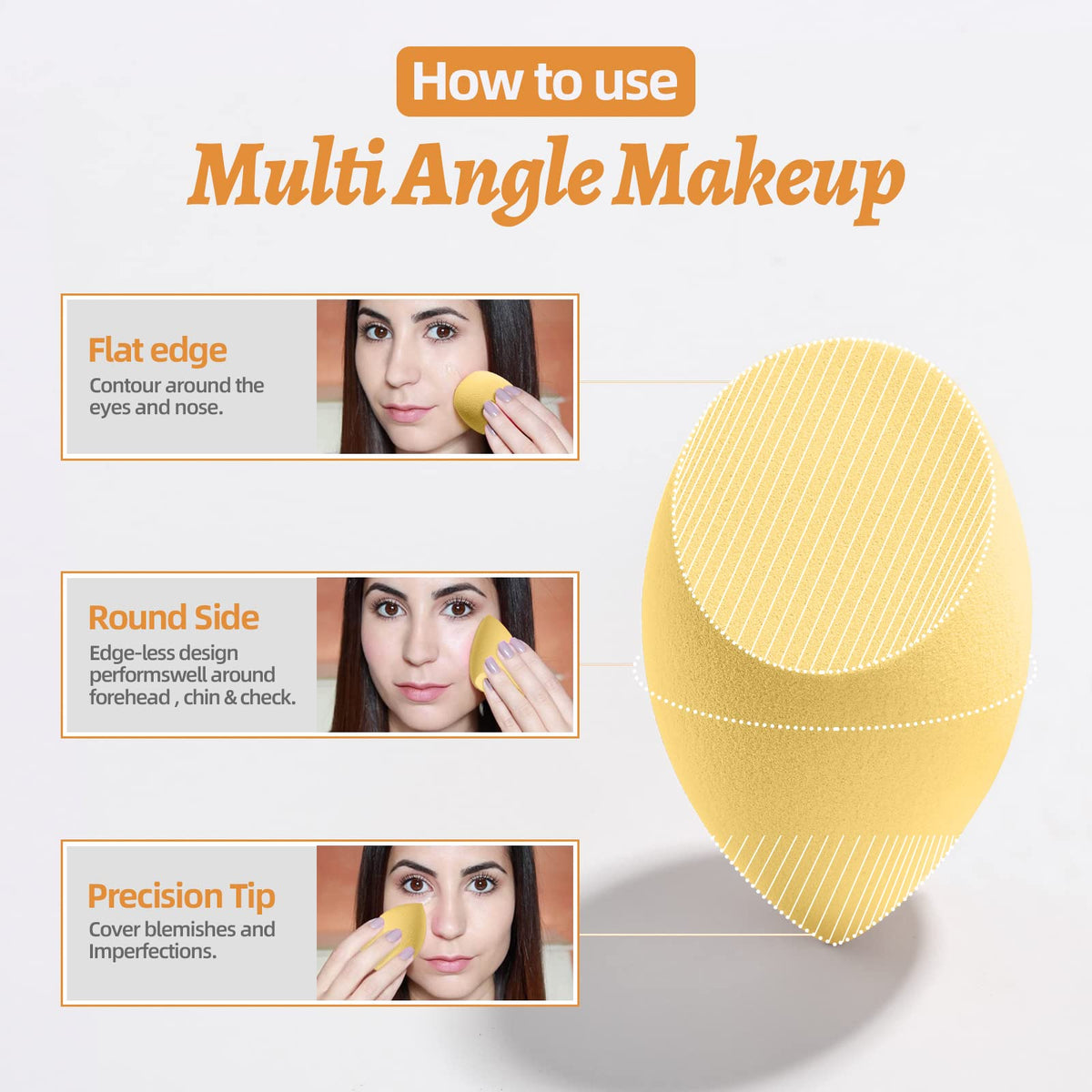 BS-MALL makeup sponge set wet and dry use demonstration