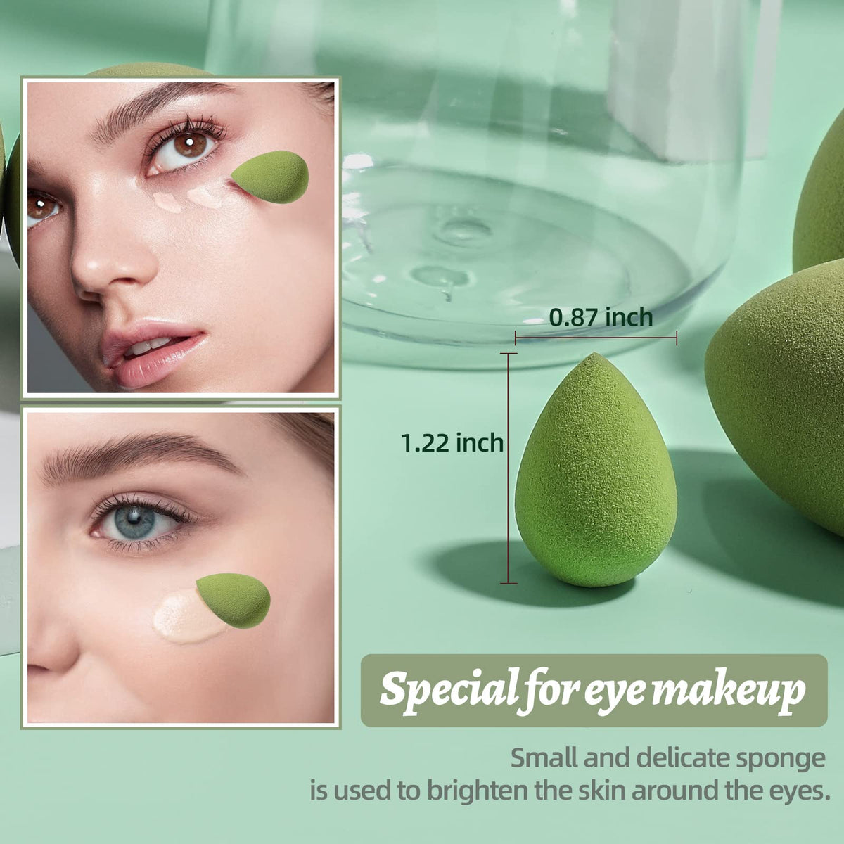 BS-MALL Makeup Sponge Set with mini pink sponge