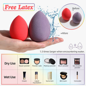 BS-MALL makeup sponges in unique storage bottle