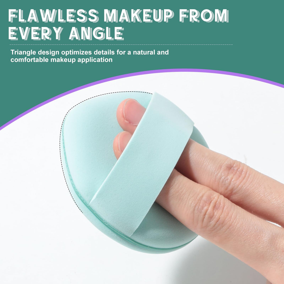 BS-MALL makeup sponges in use for foundation application