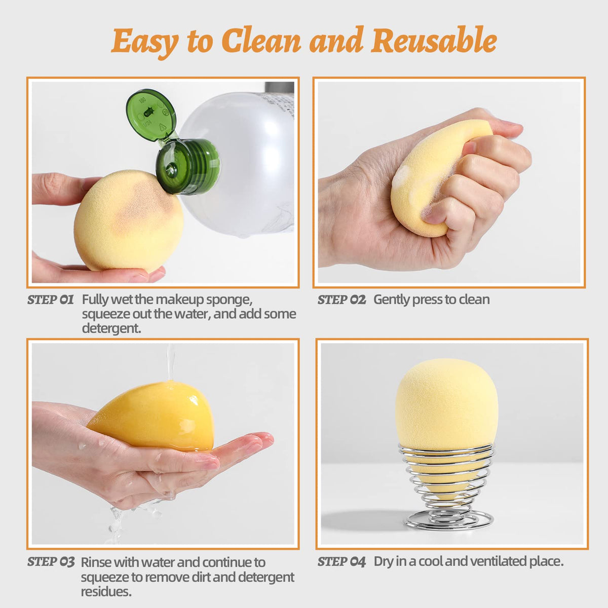 BS-MALL makeup sponges in various sizes for different applications