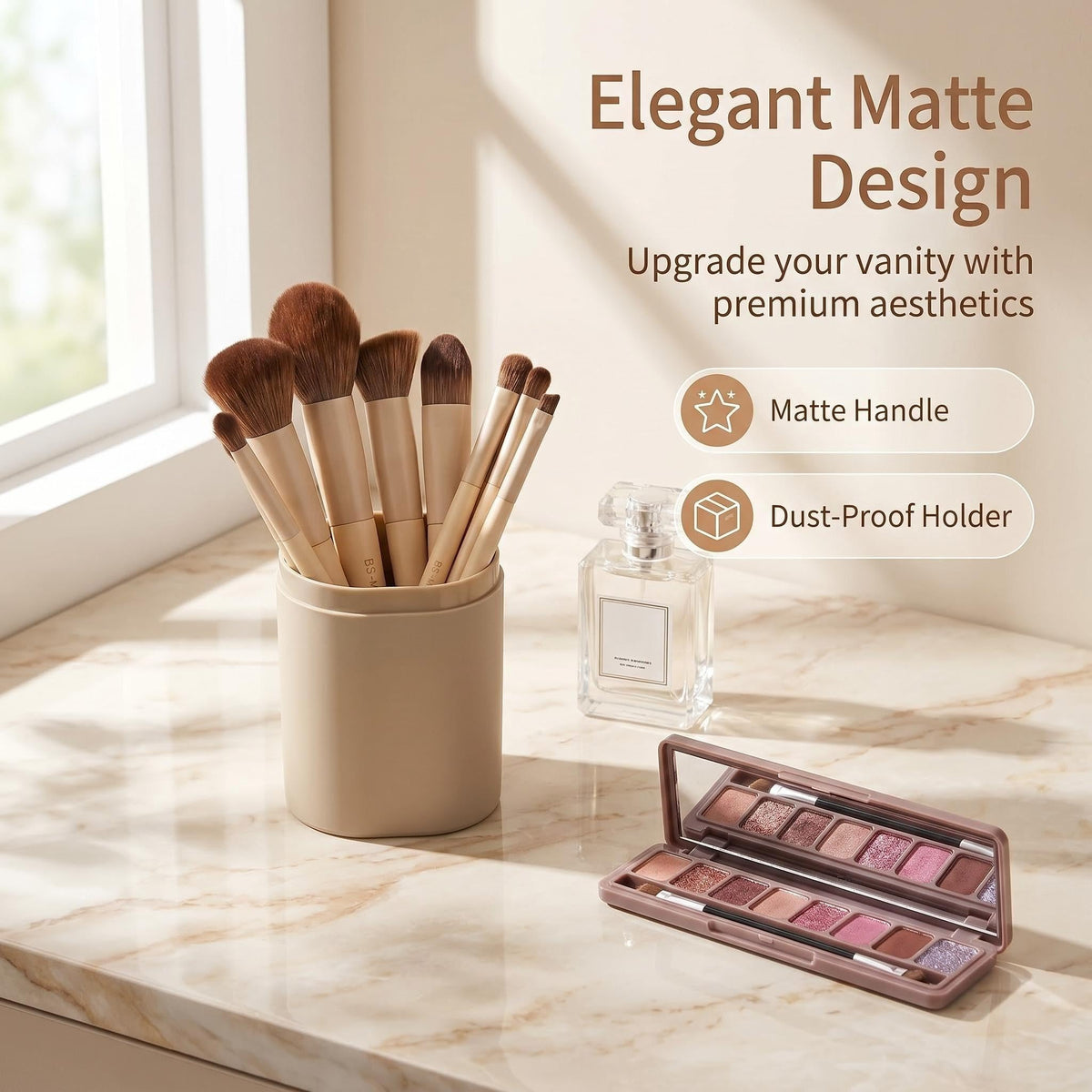 BS-MALL powder brush and eyeshadow brush set