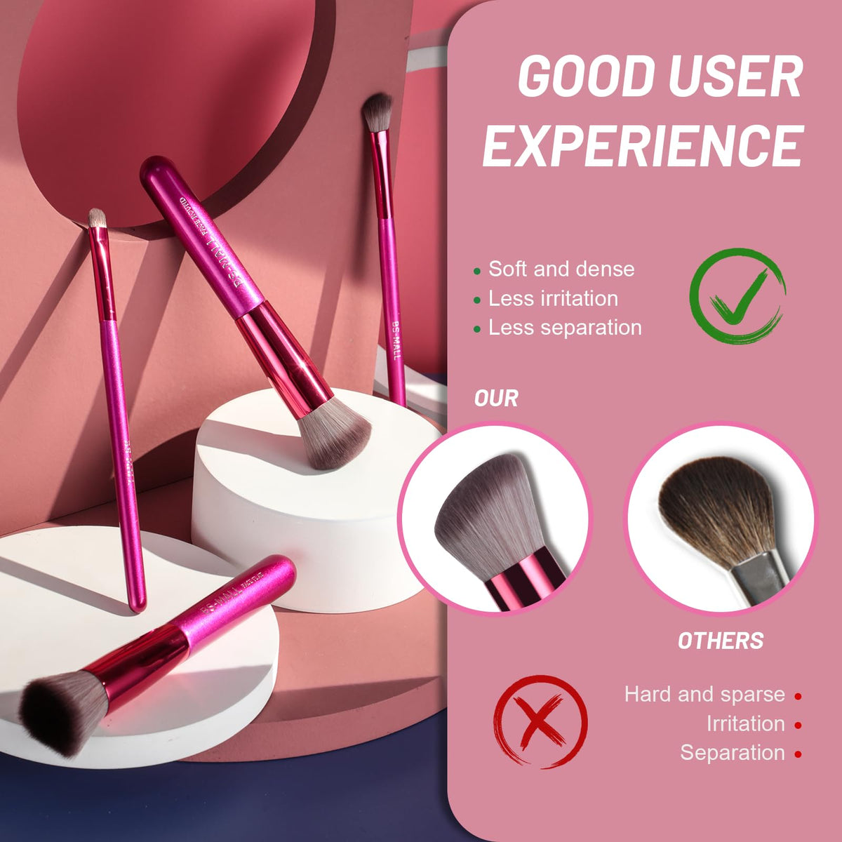 BS-MALL specialized eyeshadow brushes for detailed application