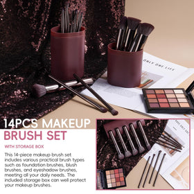BS-MALL travel case with makeup brushes inside