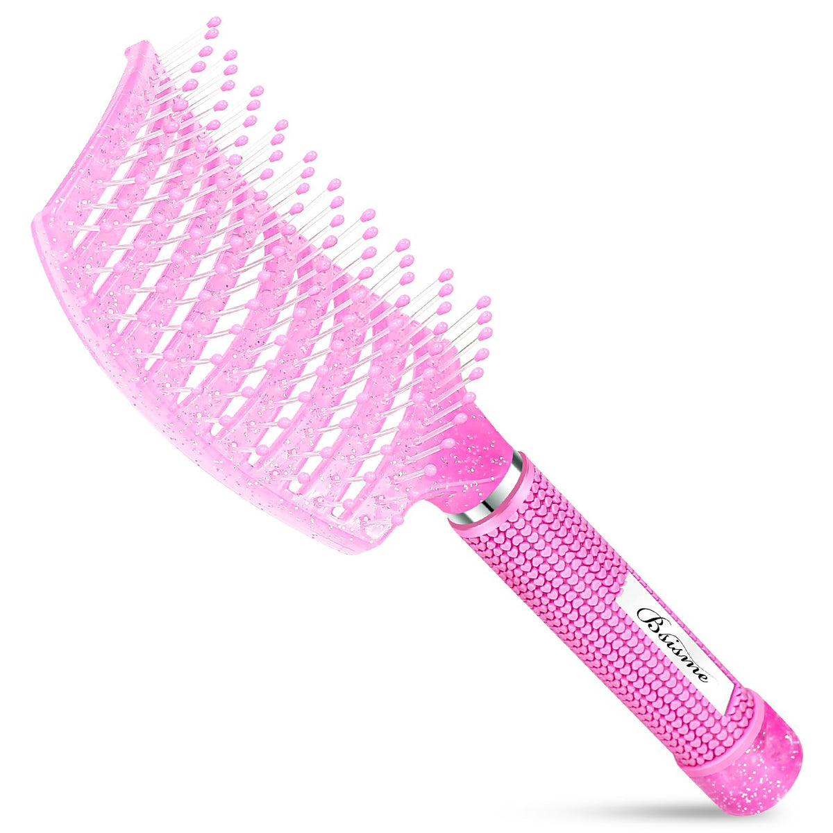 Bsisme Hair Brush front view with clips