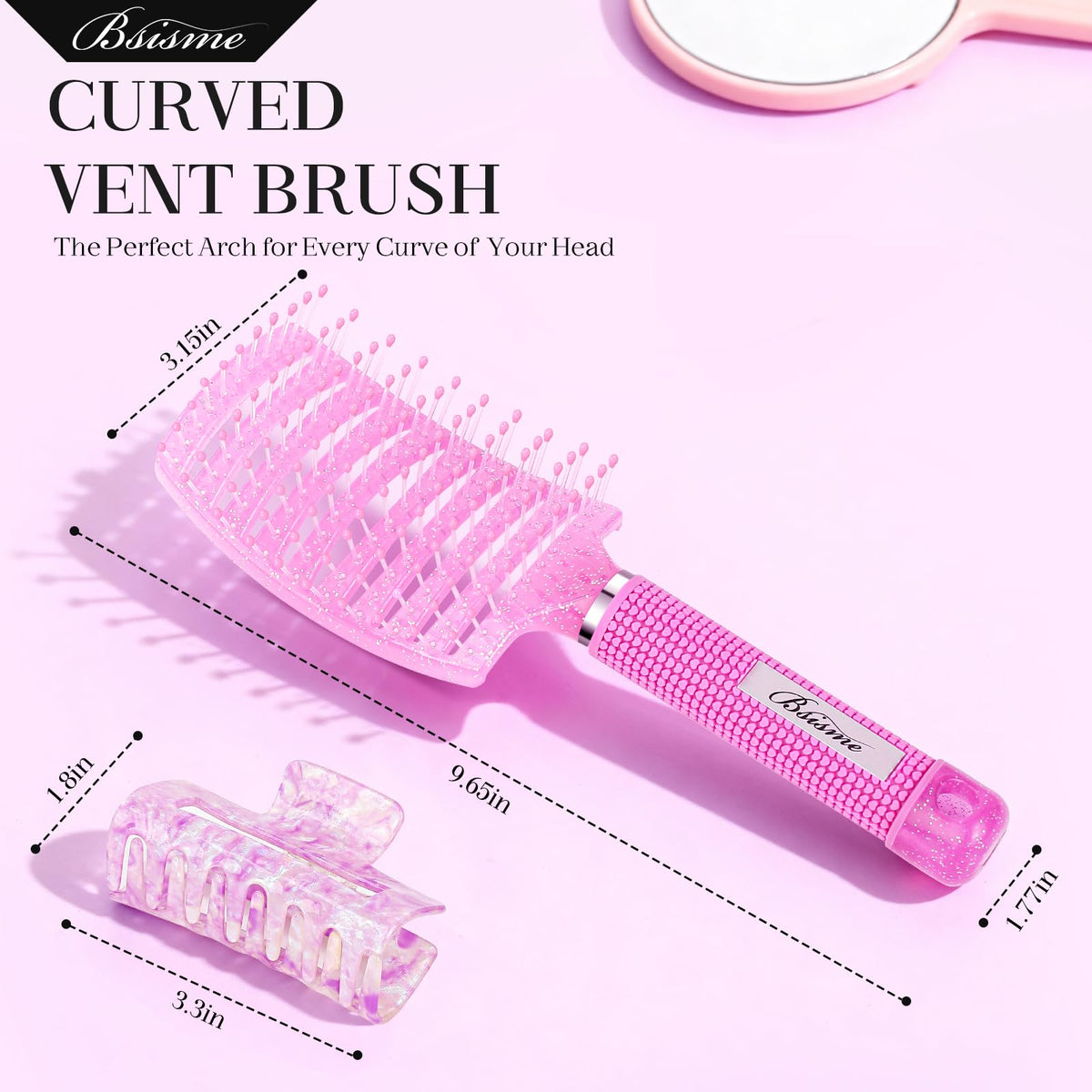 Bsisme Hair Brush side view