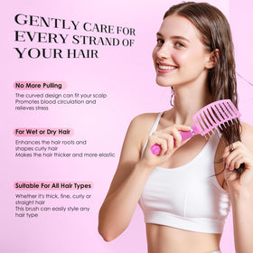 Bsisme Hair Brush with ergonomic handle